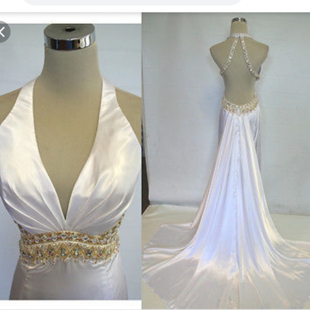 Jovani 17450 White Evening Gown